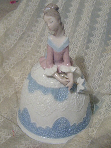 Великолепная
семерка. Приехала в одной отдельно взятой посылке из солнечной
Калифорнии. Lladro, Испания, колокольчик "Звуки
лета", третий из серии